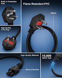 FEDUS 1.8 Meter (5.9 Feet) Long Laptop Power Cord with Protection Fuse, 2500 Watt 3 Pin IEC C5 Charger Adapter Cable Wire AC Lead for Asus/Dell/HP/Lenovo/ASUS/Acer/Samsung/Compaq & All Gaming Laptop