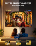 FEDUS LED Projector, Full HD 1080p Home Projector with 4K Support, Portable Smart Projector Compatible with YouTube, Netflix, Prime Video, Laptop, Mobile, TV, HDMI Devices for Indoor & Outdoor Use