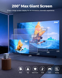 FEDUS LED Projector, Full HD 1080p Home Projector with 4K Support, Portable Smart Projector Compatible with YouTube, Netflix, Prime Video, Laptop, Mobile, TV, HDMI Devices for Indoor & Outdoor Use