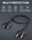 FEDUS Long 1.5m 22AWG Male to Female 2 Pin Power Extension Cord Wire, 6amp Indoor Outdoor Power Cord Extension Electrical Extender Power Cable for appliances, Electronics, and Power Tools