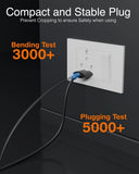 FEDUS Long 1.5m 22AWG Male to Female 2 Pin Power Extension Cord Wire, 6amp Indoor Outdoor Power Cord Extension Electrical Extender Power Cable for appliances, Electronics, and Power Tools