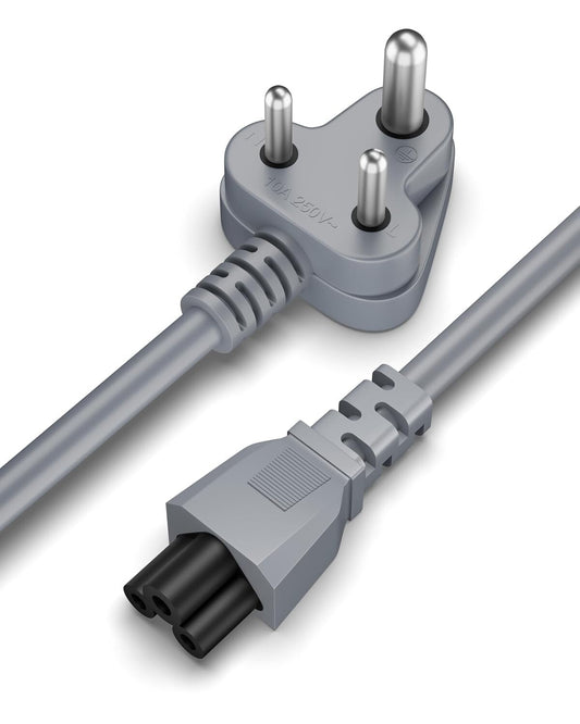 FEDUS TPR (Thermoplastic Rubber) Laptop Power Cord, 2500 Watt 3 Pin IEC C5 Charger Adapter Cable Wire AC Lead for Asus/Dell/HP/Lenovo/ASUS/Acer/Samsung/Compaq & All Gaming laptops