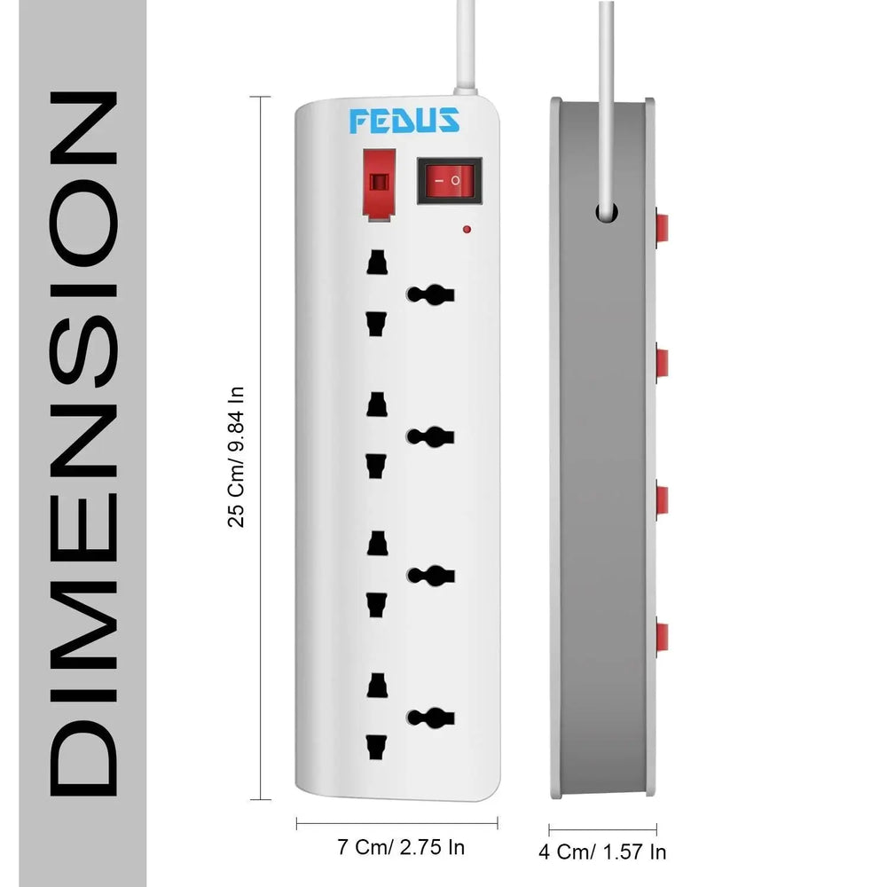 FEDUS Long Wire switch board extension|extension boards with switch, extension board with long wire, extension cords, extension board for computer, surge protectors, spike buster, switch board FEDUS