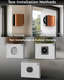 FEDUS LUMIO 150mm (6 Inch) Axial Exhaust Fan for Kitchen & Bathroom, 1850 RPM Turbo Speed,100% Copper Motor, Automatic Shutter, Silent Operation, Premium ABS Body, Ventilation Home & Office (Metallic Mocha) FEDUS