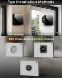 FEDUS LUMIO 150mm (6 Inch) Axial Exhaust Fan for Kitchen & Bathroom, 1850 RPM Turbo Speed,100% Copper Motor Automatic Shutter, Silent Operation Premium ABS Body Ventilation Home & Office (Metallic Black) FEDUS
