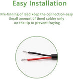 FEDUS 10 inch 30cm 2.1 x 5.5mm Male DC Power Pigtail Connectors for CCTV Surveillance Camera