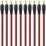 FEDUS 10 inch 30cm 2.1 x 5.5mm Male DC Power Pigtail Connectors for CCTV Surveillance Camera