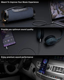 FEDUS 3.5 mm to 3.5 mm Male to Male Aux to Aux Audio Cable Cord with Microphone 3.2 Feet Nylon Braided TRRS 4 Pole Stereo Audio Cord Aux Cable for Car, Aux Cable for Speakers, Earphone Headphone,Phone