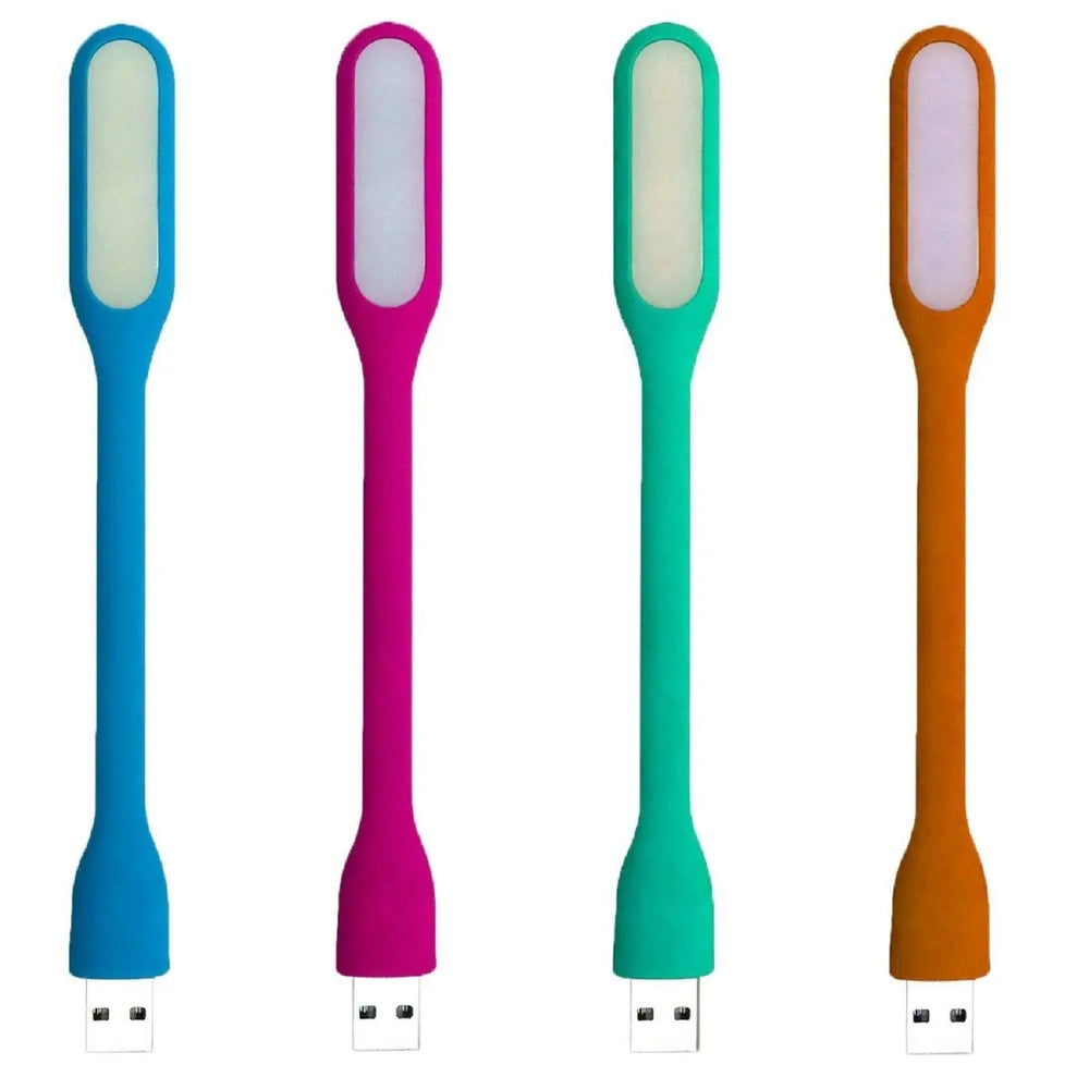 FEDUS Mini Adjustable Book USB LED Light Night Lamps for Power Bank, PC Laptop Computer Keyboard, Flexible Goose Neck Reading (Pack of 5 Colour As Per Availability) FEDUS