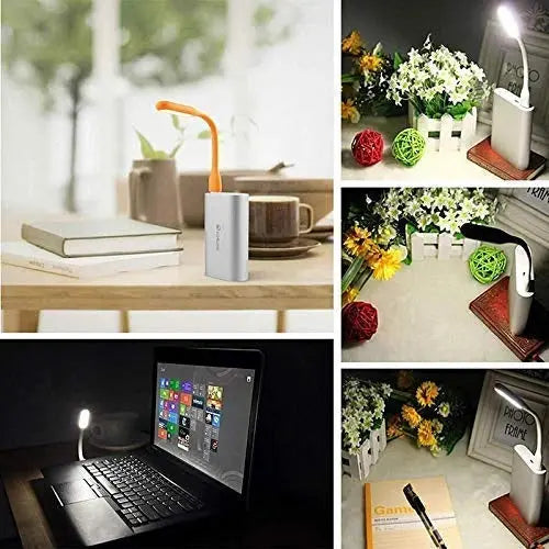FEDUS Mini Adjustable Book USB LED Light Night Lamps for Power Bank, PC Laptop Computer Keyboard, Flexible Goose Neck Reading (Pack of 5 Colour As Per Availability) FEDUS