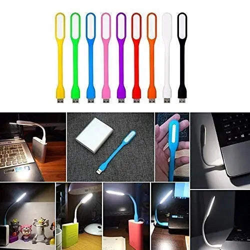 FEDUS Mini Adjustable Book USB LED Light Night Lamps for Power Bank, PC Laptop Computer Keyboard, Flexible Goose Neck Reading (Pack of 5 Colour As Per Availability) FEDUS