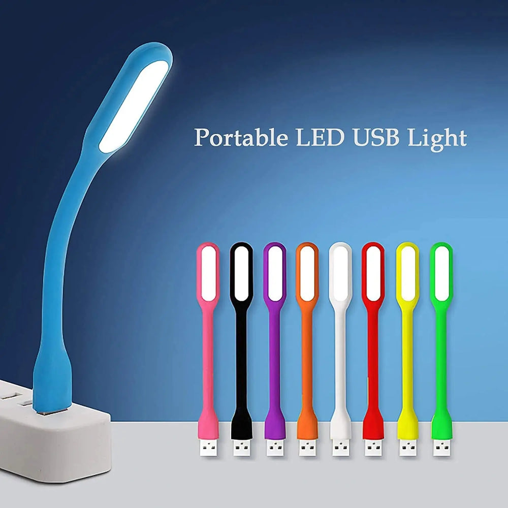FEDUS Mini Adjustable Book USB LED Light Night Lamps for Power Bank, PC Laptop Computer Keyboard, Flexible Goose Neck Reading (Pack of 5 Colour As Per Availability) FEDUS