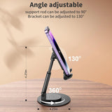 FEDUS FEMO Mobile Holder Stand 360° Rotation Mobile Stand Portable & Foldable Mobile Holder with Adjustable Angles for Perfect View, Lightweight, Universal Mobile Stand for Smartphones, Tablets, iPad