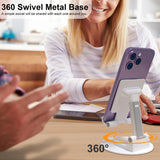 FEDUS FEMO Mobile Holder Stand 360° Rotation Mobile Stand Portable & Foldable Mobile Holder with Adjustable Angles for Perfect View, Lightweight, Universal Mobile Stand for Smartphones, Tablets, iPad