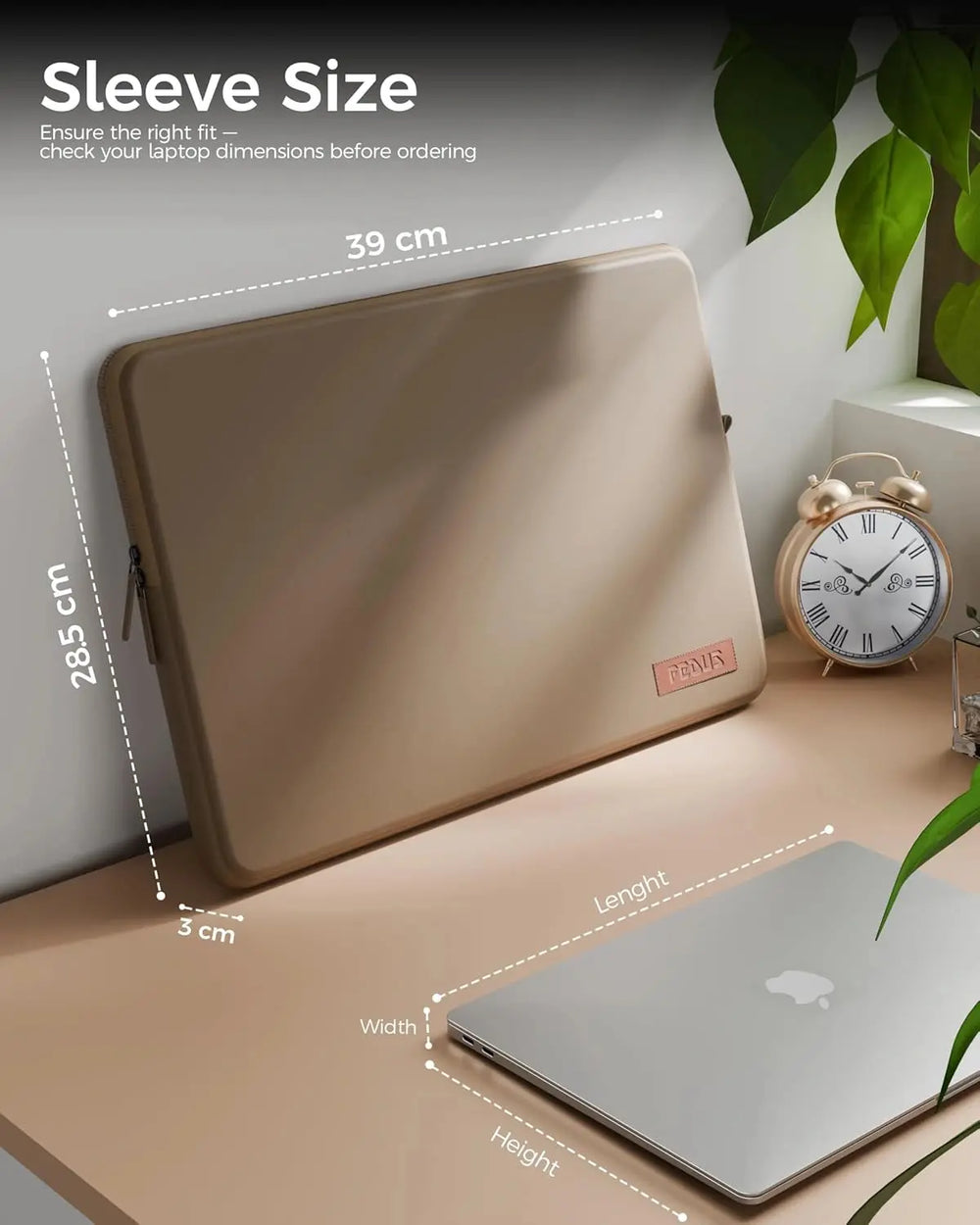 FEDUS MONARC Designer Premium Vegan Leather Laptop Sleeve Bag Case, Shockproof Office Laptop Cover Pouch Accessories Carrying Bag for MacBook, HP, Dell, Lenovo, Asus for Men & Women FEDUS