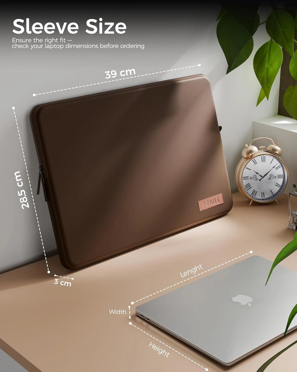 FEDUS MONARC Designer Premium Vegan Leather Laptop Sleeve Bag Case, Shockproof Office Laptop Cover Pouch Accessories Carrying Bag for MacBook, HP, Dell, Lenovo, Asus for Men & Women FEDUS