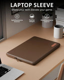 FEDUS MONARC Designer Premium Vegan Leather Laptop Sleeve Bag Case, Shockproof Office Laptop Cover Pouch Accessories Carrying Bag for MacBook, HP, Dell, Lenovo, Asus for Men & Women FEDUS