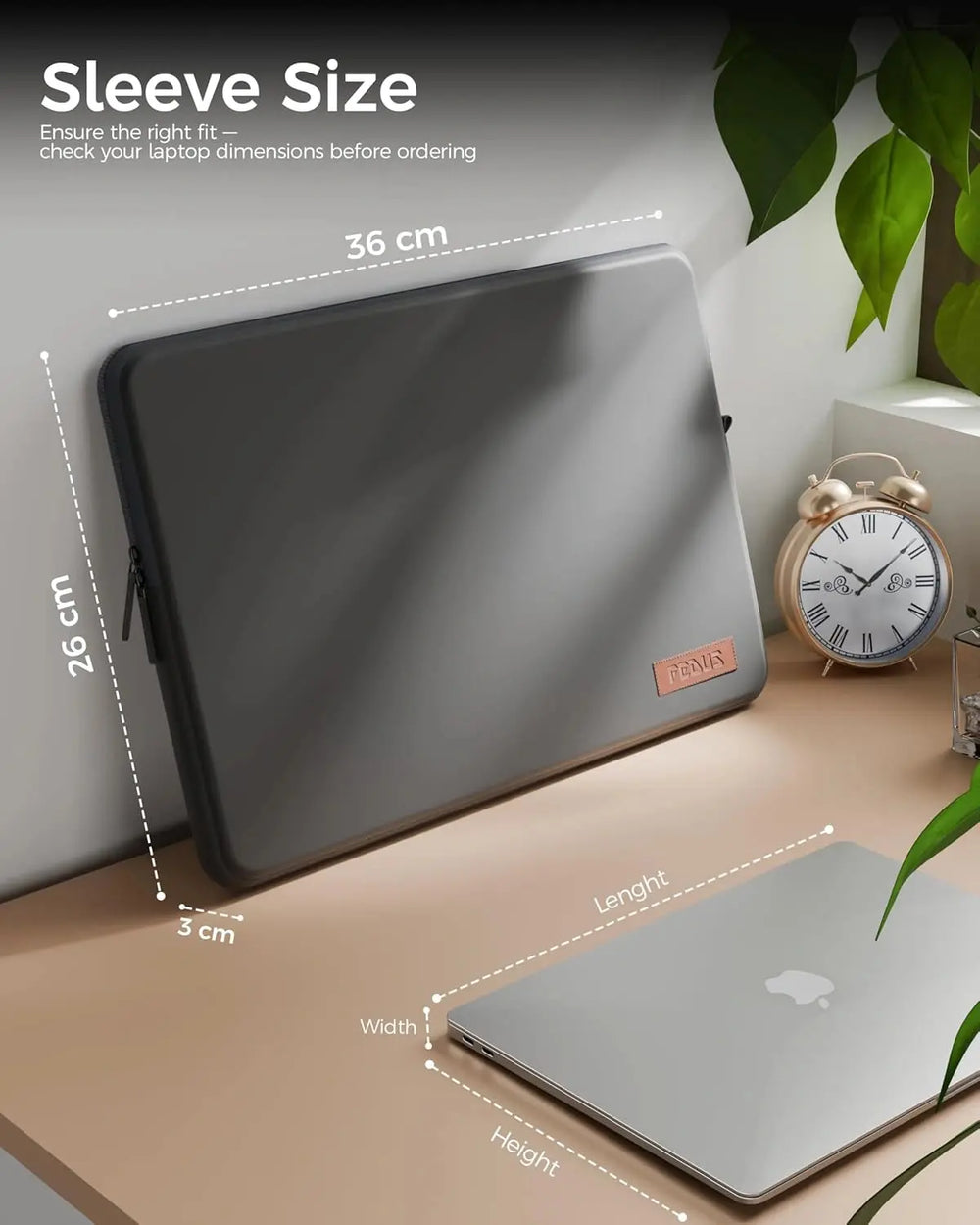 FEDUS MONARC Designer Premium Vegan Leather Laptop Sleeve Bag Case, Shockproof Office Laptop Cover Pouch Accessories Carrying Bag for MacBook, HP, Dell, Lenovo, Asus for Men & Women FEDUS