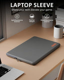 FEDUS MONARC Designer Premium Vegan Leather Laptop Sleeve Bag Case, Shockproof Office Laptop Cover Pouch Accessories Carrying Bag for MacBook, HP, Dell, Lenovo, Asus for Men & Women