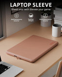 FEDUS MONARC Designer Premium Vegan Leather Laptop Sleeve Bag Case, Shockproof Office Laptop Cover Pouch Accessories Carrying Bag for MacBook, HP, Dell, Lenovo, Asus for Men & Women