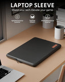 FEDUS MONARC Designer Premium Vegan Leather Laptop Sleeve Bag Case, Shockproof Office Laptop Cover Pouch Accessories Carrying Bag for MacBook, HP, Dell, Lenovo, Asus for Men & Women