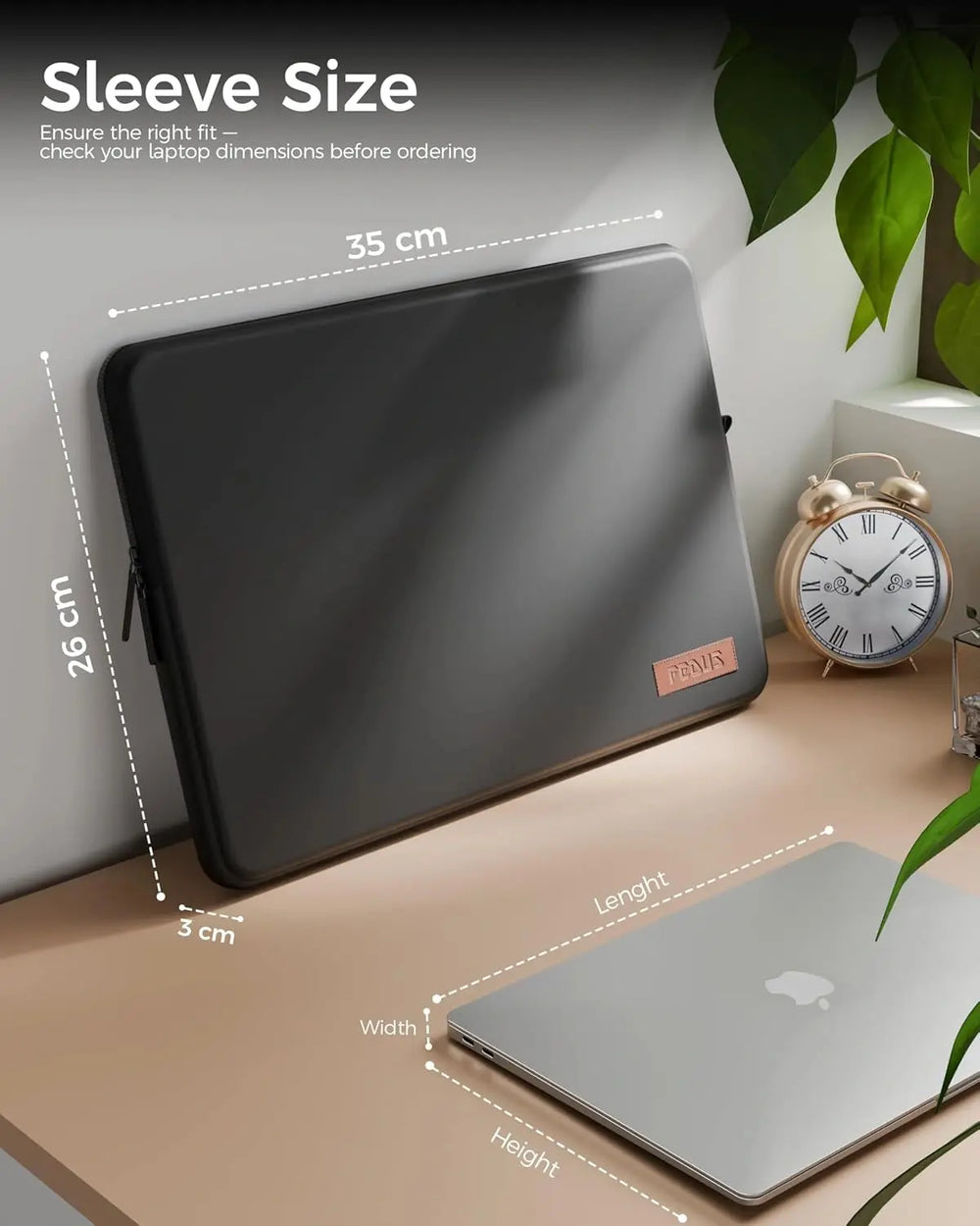 FEDUS MONARC Designer Premium Vegan Leather Laptop Sleeve Bag Case, Shockproof Office Laptop Cover Pouch Accessories Carrying Bag for MacBook, HP, Dell, Lenovo, Asus for Men & Women FEDUS
