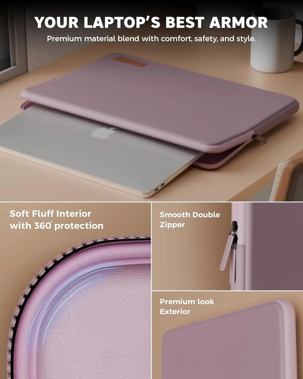 FEDUS MONARC Designer Premium Vegan Leather Laptop Sleeve Bag Case, Shockproof Office Laptop Cover Pouch Accessories Carrying Bag for MacBook, HP, Dell, Lenovo, Asus for Men & Women FEDUS