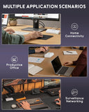 Collage of people using computers in various settings with text on application scenarios.
