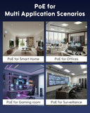 FEDUS NextSwitch-8000FG 10 Port Gigabit PoE Switch (8 PoE+ Ports 1000Mbps, 2 Gigabit Uplink) 130W Built-in Power, IEEE 802.3af/at Active PoE, Unmanaged Metal LAN Network Hub for IP Cameras, NVR, VoIP