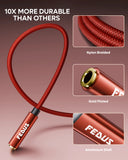 FEDUS Novus USB Type C to 3.5mm Audio Jack Adapter Connector, DAC Chip Headphone Earphones Converter Aux Dongle Cable Compatible with Mobile, iPhone 15/16, Samsung S24/S23/S21, OnePlus, Pixel, iPad, 5.5-Inch