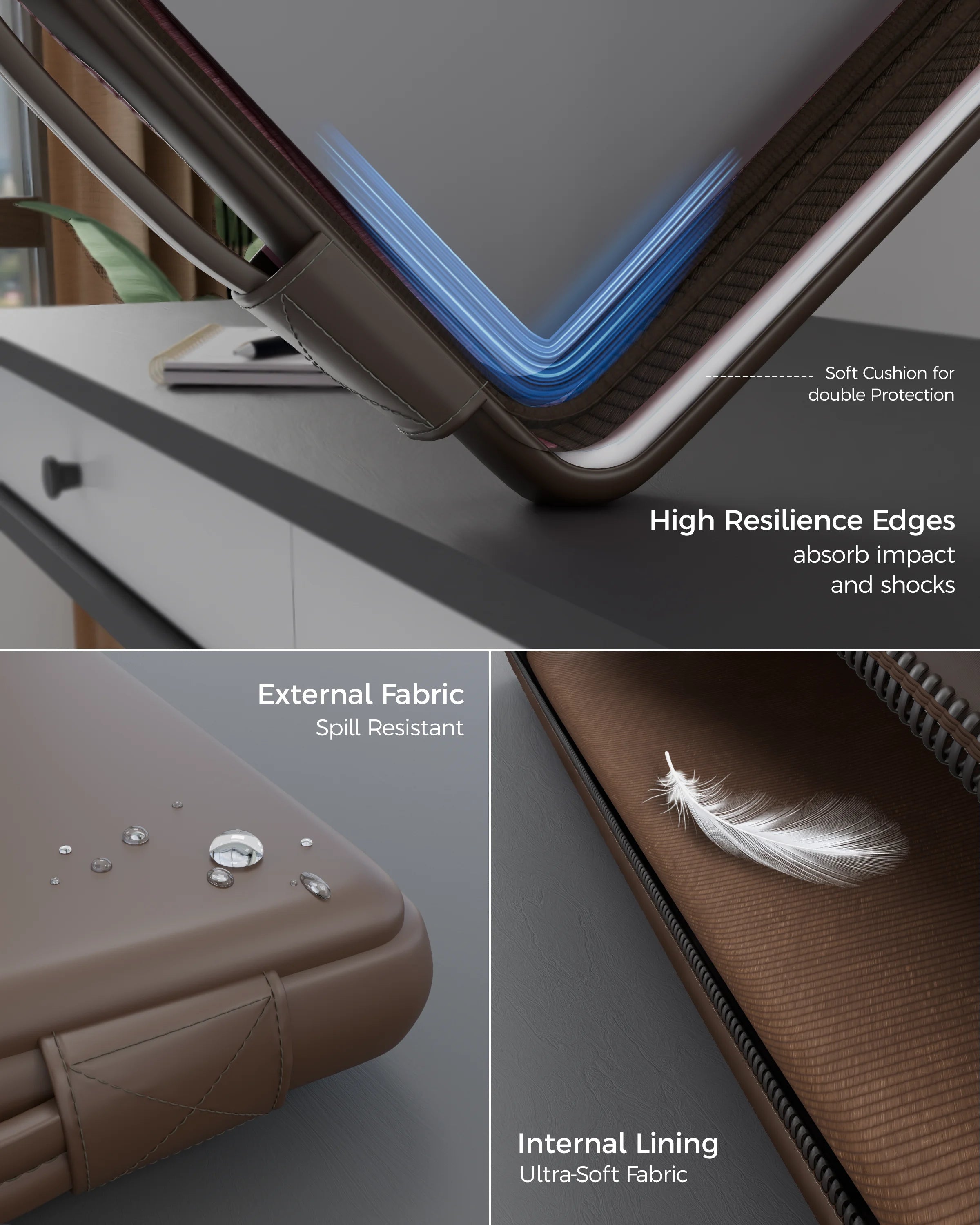 oro cinnemon brown laptop sleeve 4