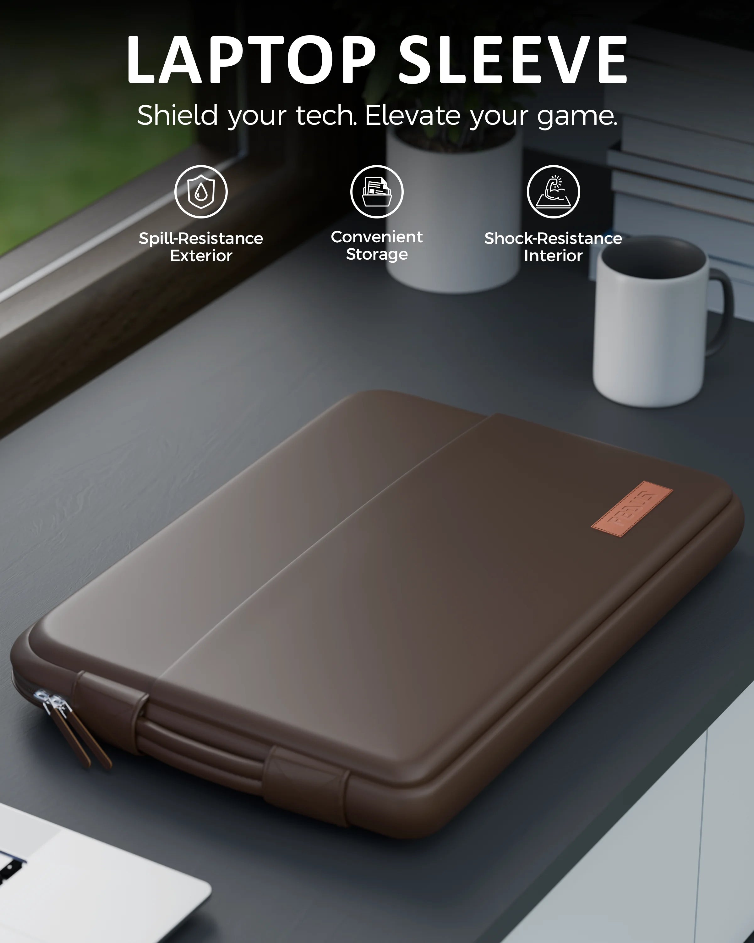 oro cinnemon brown laptop sleeve 6