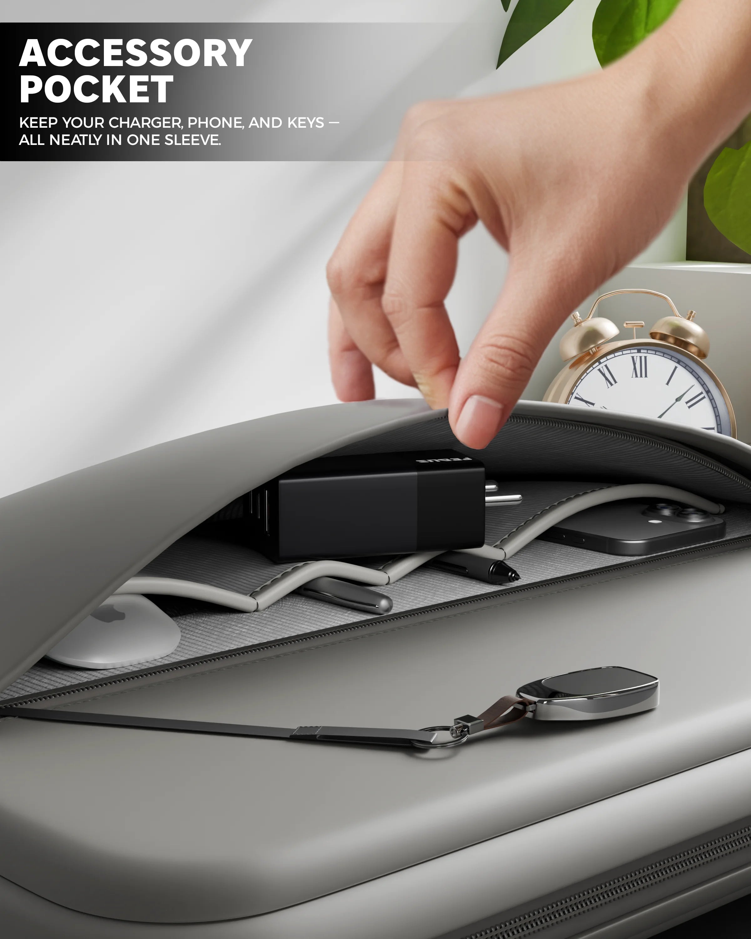 oro cloud grey laptop sleeve 3