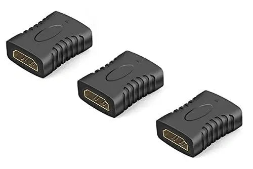 FEDUS Pack of 3, HDMI connector, HDMI jointer, HDMI female to female adapter, HDMI to HDMI connector, HDMI cable connector, HDMI adapter, HDMI converters, HDMI extender, Extension Inline Coupler FEDUS