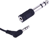 FEDUS Pack 5, 6.35mm Stereo Male to 3.5mm Female Stereo Jack Headphone Adapter Converter