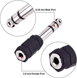 FEDUS Pack 5, 6.35mm Stereo Male to 3.5mm Female Stereo Jack Headphone Adapter Converter