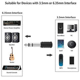 FEDUS Pack 5, 6.35mm Stereo Male to 3.5mm Female Stereo Jack Headphone Adapter Converter