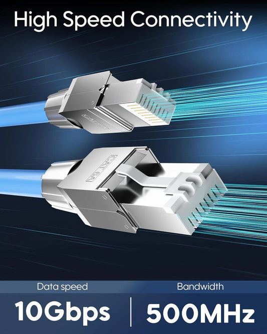 FEDUS PING Cat6A Toolless RJ45 Connector | Fully Shielded Metal Field Plug | 10Gbps 500MHz High Speed Ethernet Cable Connector| For 20-24 AWG LAN Cable, PC, Router, Server Rack | 1-Year Warrantee FEDUS