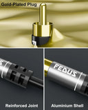 FEDUS RCA cable, 1.5M 3RCA Male to 3RCA Male Double Shielded Oxygen-Free Copper RCA to RCA cable, Heavy Duty Gold Plated Stereo Audio Video Cable, AV cable for TV, LED Home Theater, DTH, Laptop PC DVD