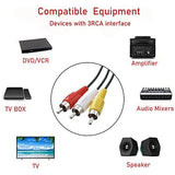 FEDUS rca cable | rca to rca cable, 3RCA Male to 3RCA Male Stereo Audio Video Cable Composite Audio Video Av Cable Gold Plated 3 to 3 RCA Male Audio Plug Video for DVD VCD TV Amplifier Projector