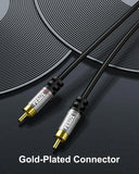 FEDUS RCA to RCA Cable Double Shielded Oxygen-Free Copper Gold Plated 2RCA to 2RCA Cable 2 RCA Car Audio Subwoofer Cable Cord for Hi-Fi Audio Systems, Amplifier, Home Theater, Speaker, HDTV