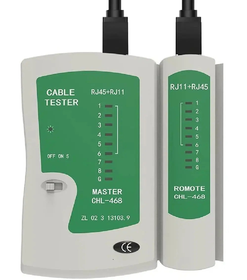 FEDUS RJ45 and RJ11 Network LAN Cable Tester with LED Indicators, RJ11 RJ12 CAT5 CAT 6 UTP Network Ethernet Cable Tester Test Tool for Internet Broadband Connection. Telephone Line Detector Tracker FEDUS