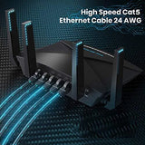 FEDUS RJ45 CAT5 Ethernet Patch/LAN Cable with Gold Plated Connectors Supports Upto 1000Mbps