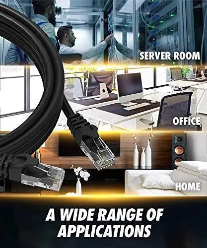 FEDUS RJ45 CAT5 Ethernet Patch/LAN Cable with Gold Plated Connectors Supports Upto 1000Mbps FEDUS