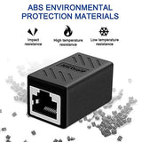 FEDUS RJ45 Coupler Ethernet Coupler Cat7, Cat6, Cat5e RJ45 8P8C Inline lan Coupler Ethernet Extender Adapter Adsl Extension Jointer Extending the Ethernet Cables Female to Female Connector