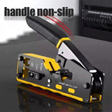 FEDUS RJ45 Crimp Tool Pass Through Ethernet Crimper Tool Kit All-in-One for STP UTP Cat5 Cat5e Cat6 Cat7 Cat8 Crimping Tool Kit Wire Stripper/Wire Cutter for RJ45 RJ11/12 6P/8P FEDUS