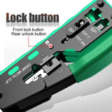 FEDUS RJ45 Crimp Tool Pass Through Ethernet Crimper Tool Kit All-in-One for STP UTP Cat5 Cat5e Cat6 Cat7 Cat8 Crimping Tool Kit Wire Stripper/Wire Cutter for RJ45 RJ11/12 6P/8P