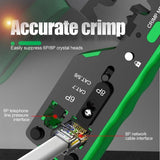 FEDUS RJ45 Crimp Tool Pass Through Ethernet Crimper Tool Kit All-in-One for STP UTP Cat5 Cat5e Cat6 Cat7 Cat8 Crimping Tool Kit Wire Stripper/Wire Cutter for RJ45 RJ11/12 6P/8P