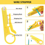 FEDUS RJ45 Crimping Tool Kit, Passthrough Crimping Tool rj45 for Cat6A Cat5E Cat5 RJ45, 25PCS rj45 Connector, Network lan Tester, Cut and Strip Tool blue COMBO-4