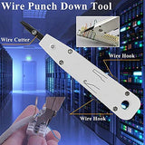 FEDUS RJ45 Ethernet Crimping Tool Kit, Crimp crimping tool with 50PCS RJ45 Connectors, 50PCS strain relief boots,1 Network Cable Tester, 50 Pcs Cable Ties, Punch Down Tool, 5 RJ45 jointer coupler